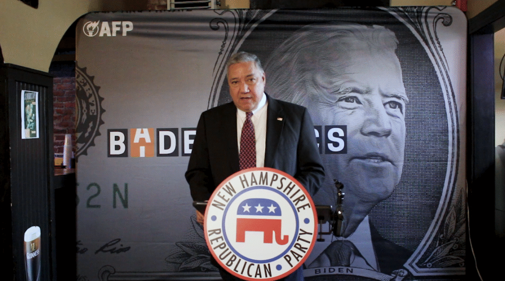 NHGOP Press Conference Biden Visit Chairman Ager